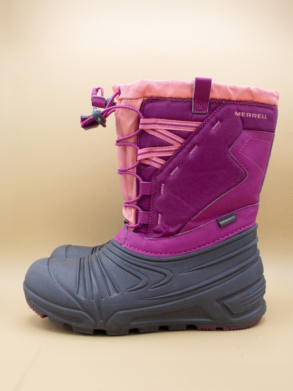 Merrell Snow Quest Lite 2 Purple Pink Snow Boots WTRPF Youth Big Girls Size 4 M